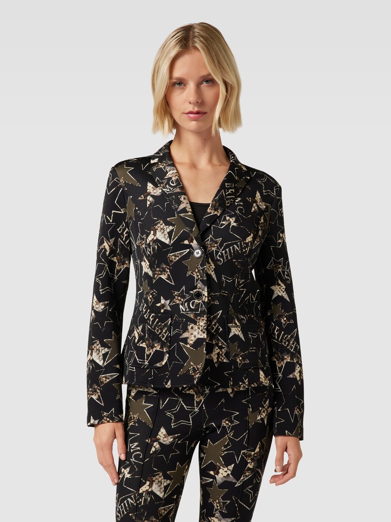 Blazer mit Allover-Muster in khaki