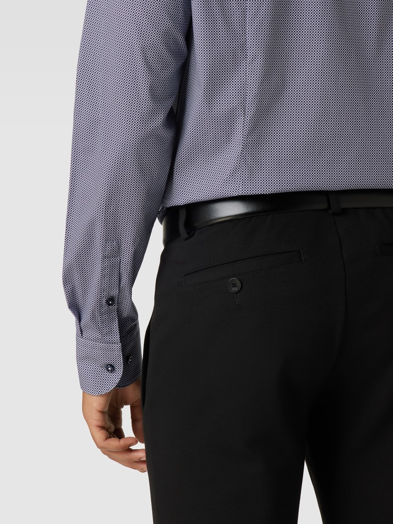 Slim Fit Business-Hemd mit Kentkragen Modell 'HANK' in marineblau