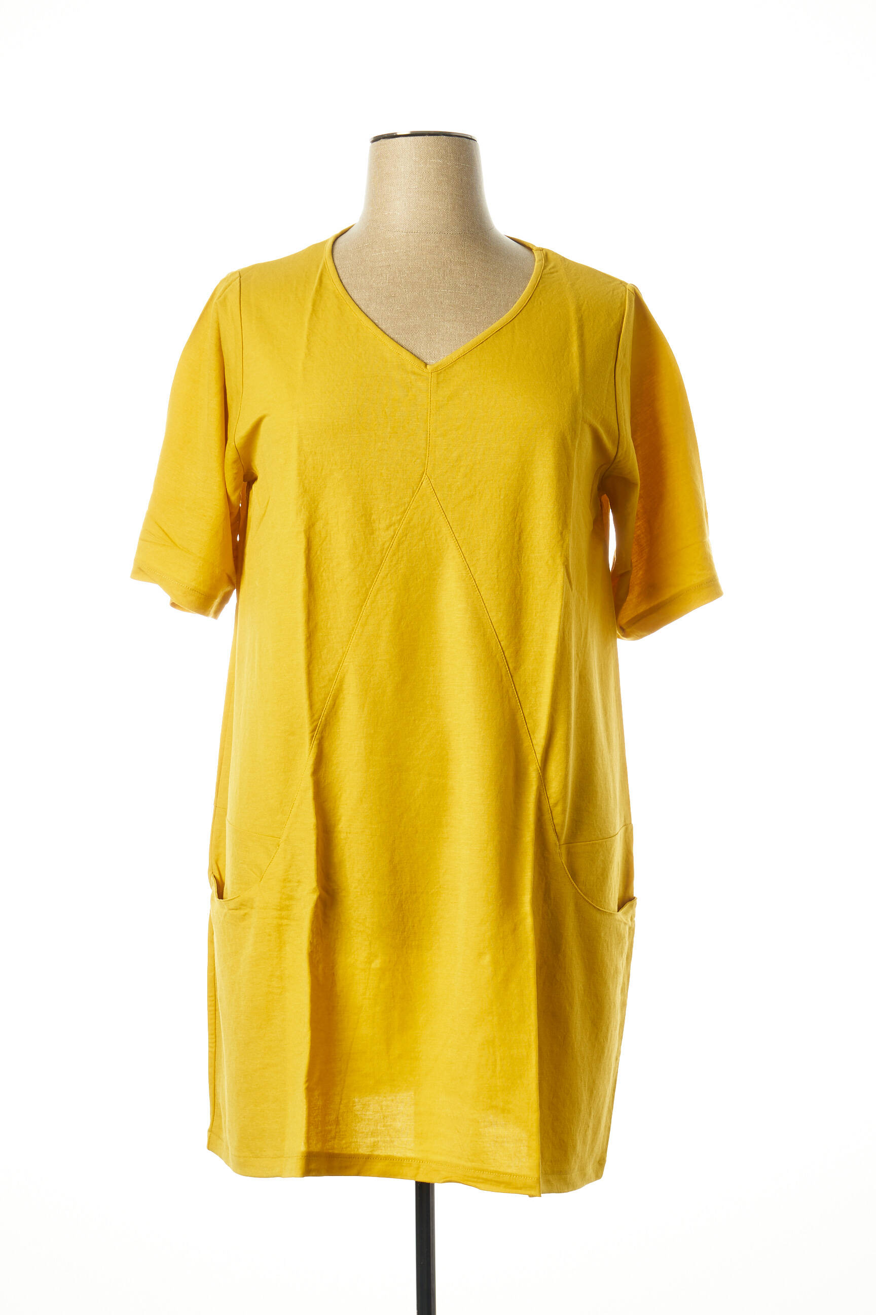 G Oze Tuniquemanchecourte Femme couleur jaune