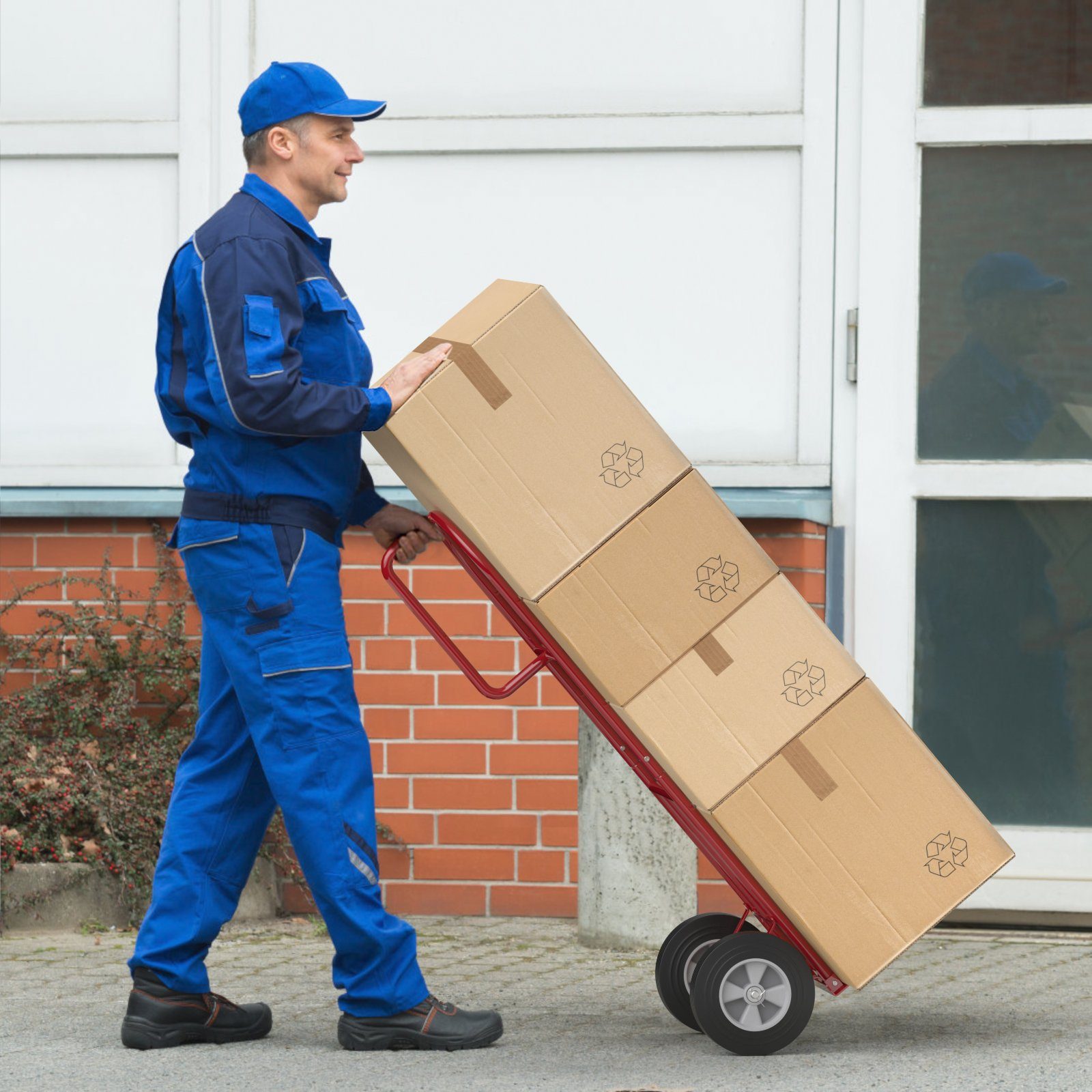 COSTWAY Sackkarre, mit Griff, Rädern & klappbarer Ladefläche, bis 300kg