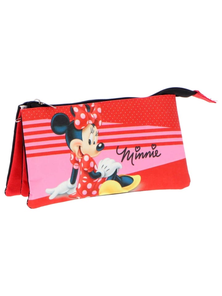 MINNIE MOUSE „Deluxe“ Etui Die ideale Federtasche für Mädchen in Rot günstig kaufen 21 x 14 cm