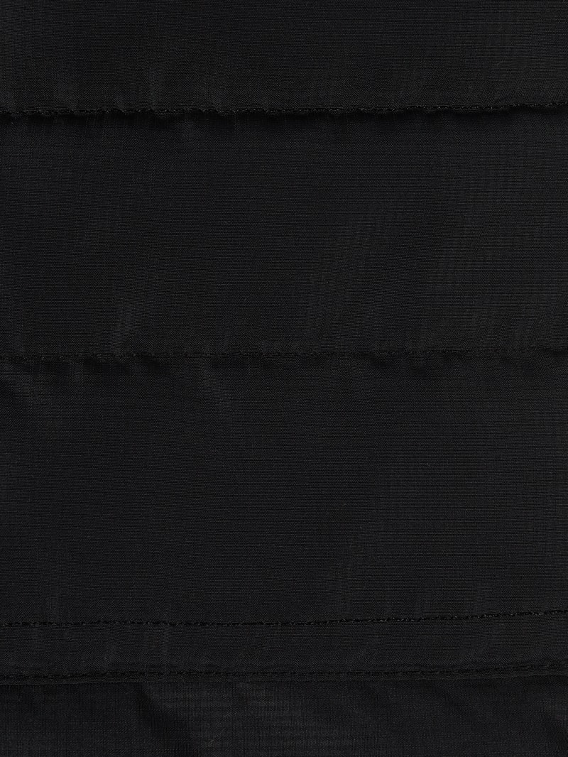 Schal mit Teddyfutter in schwarz