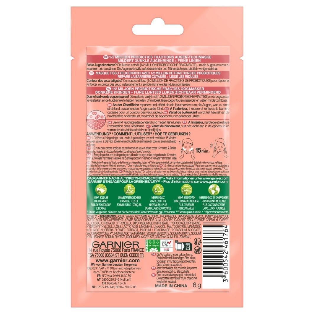 1/2 Million Probiotics Reparierende Augen-Tuchmaske