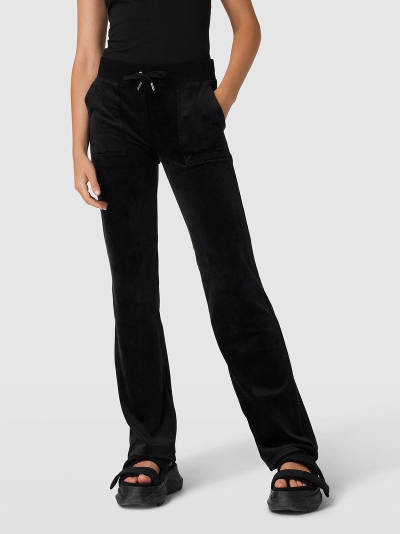 Sweathose mit Label-Detail Modell 'RAY' in schwarz