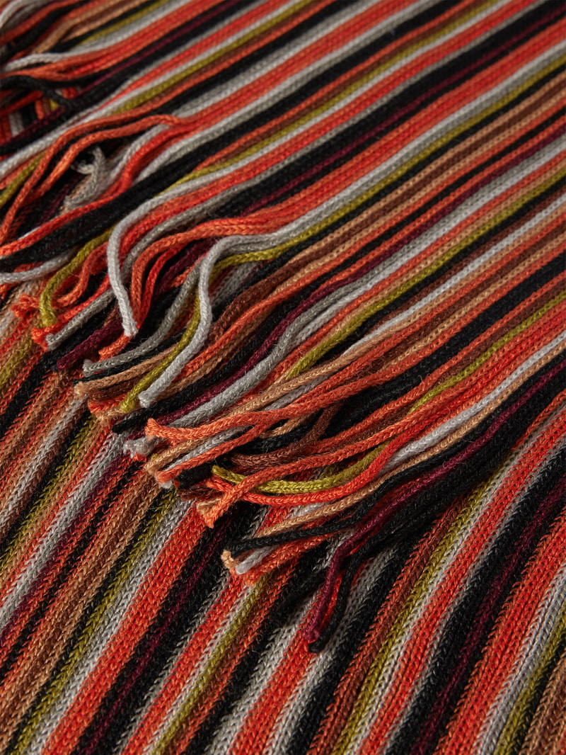 Schal mit Streifenmuster in terrakotta