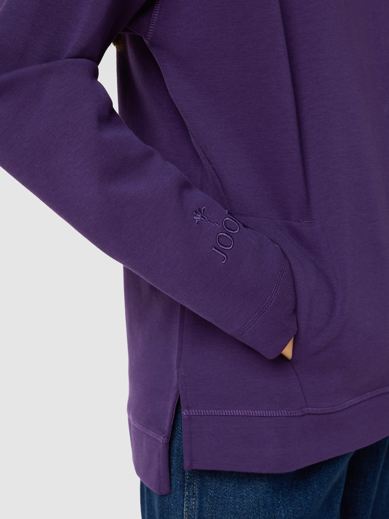 Hoodie mit Label-Details in lila