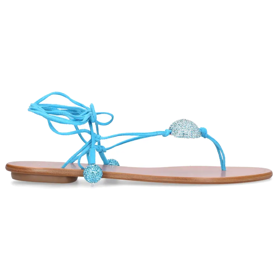 Aquazzura - Sandalen JACKIE Veloursleder - blau