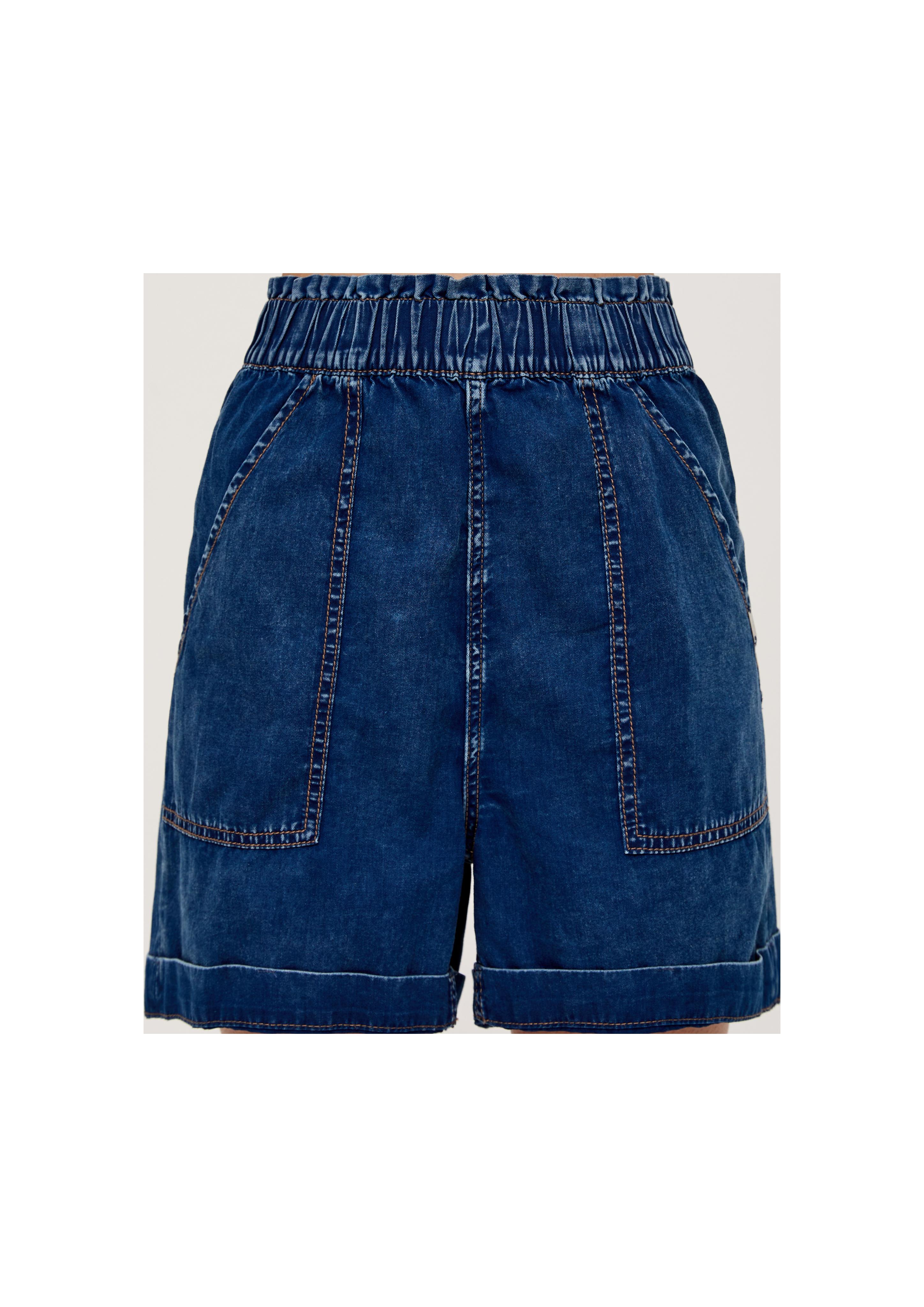 Jeans-Shorts Paper Bag / Relaxed Fit / High Rise / Semi Wide Leg  2131252-59Y2