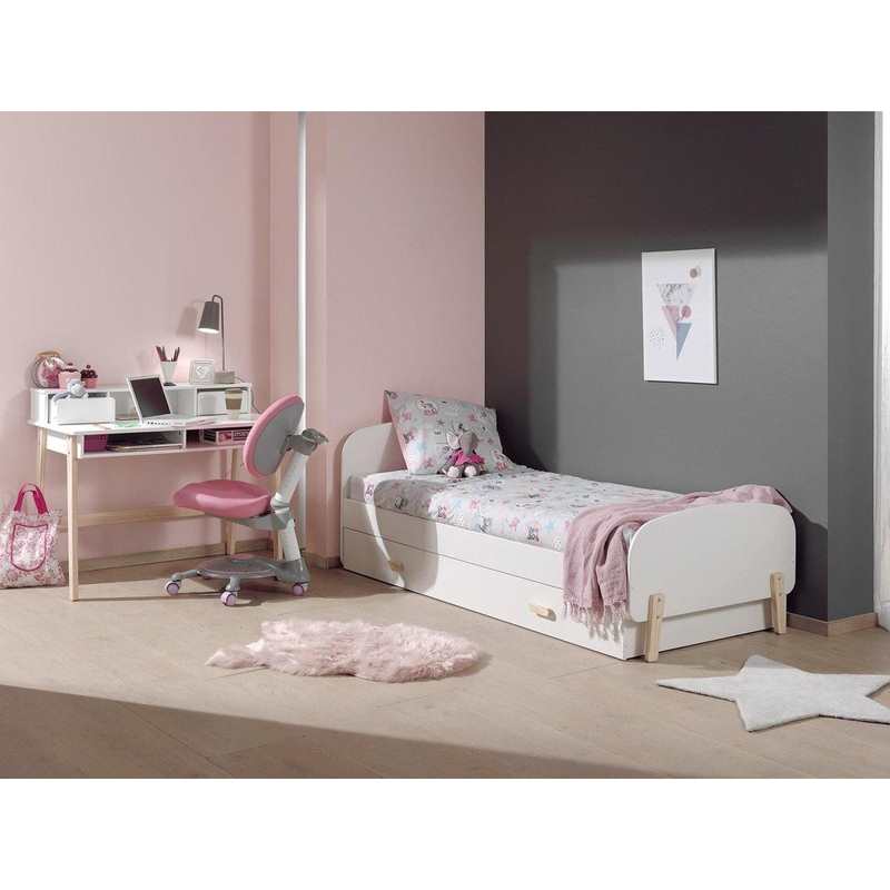 Lit 90x200cm Kiddy blanc