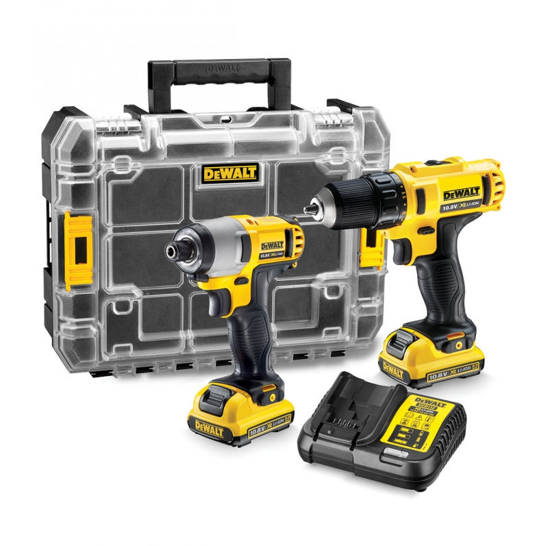 Set de găurit-șurubelniță DeWalt DCK211D2T Value Set DCD710 + șurubelniță cu impact DCF815 10.8 V 2.0 Ah XR