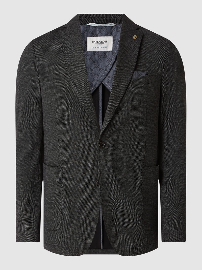 Sakko mit Label-Detail Modell 'Faris' in hellgrau