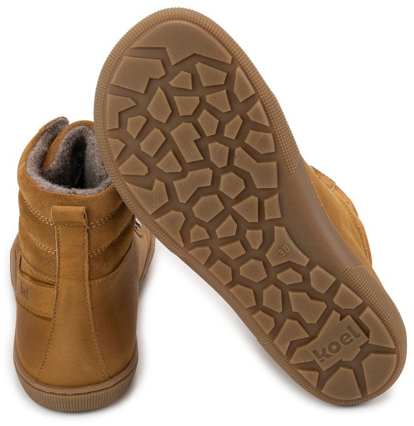 Koel bare |mid ~ Fox Leder Stiefel Wollfleece ~ Miel