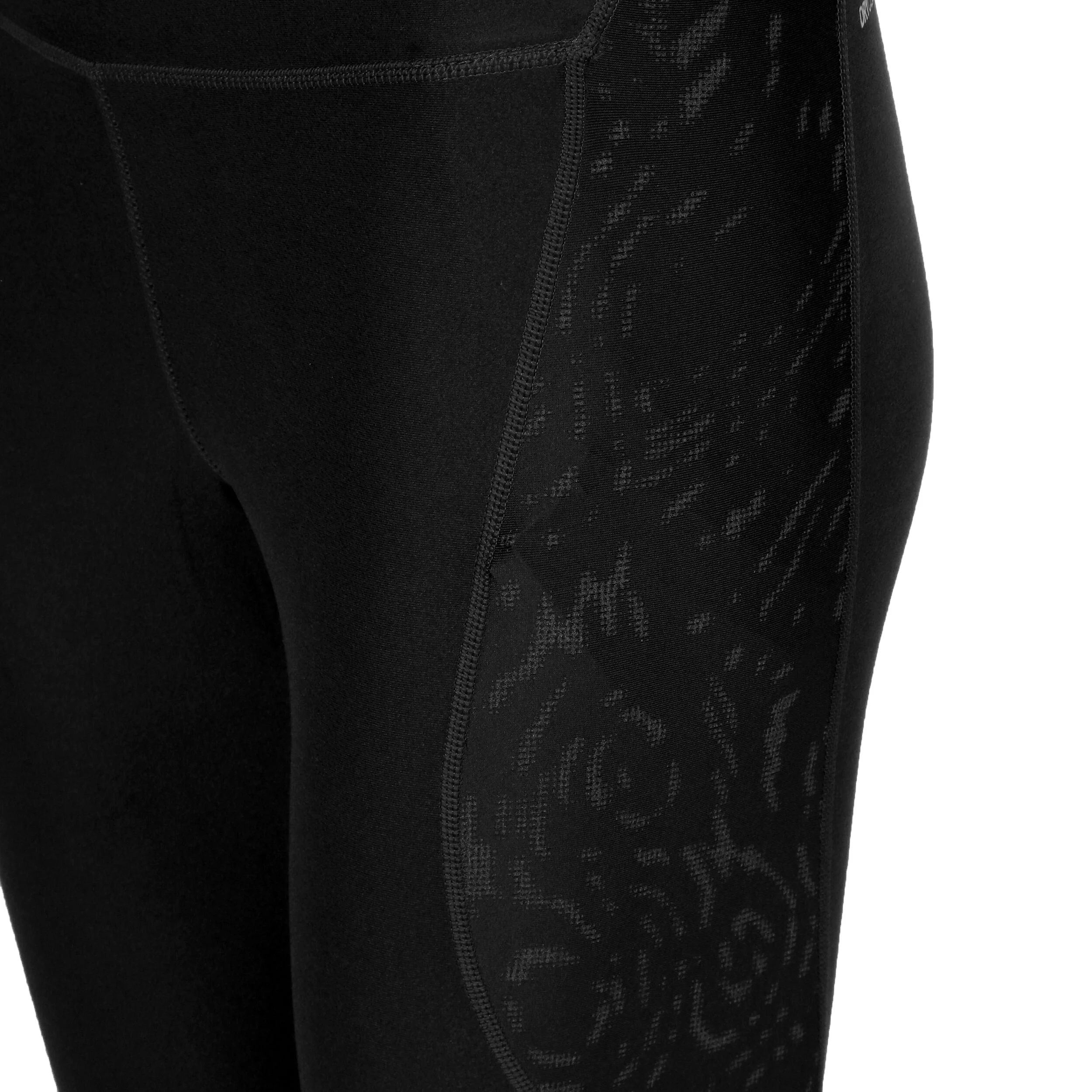 Run All Over Print Brushed Ultraform Highwaist FL Tight Damen - Schwarz