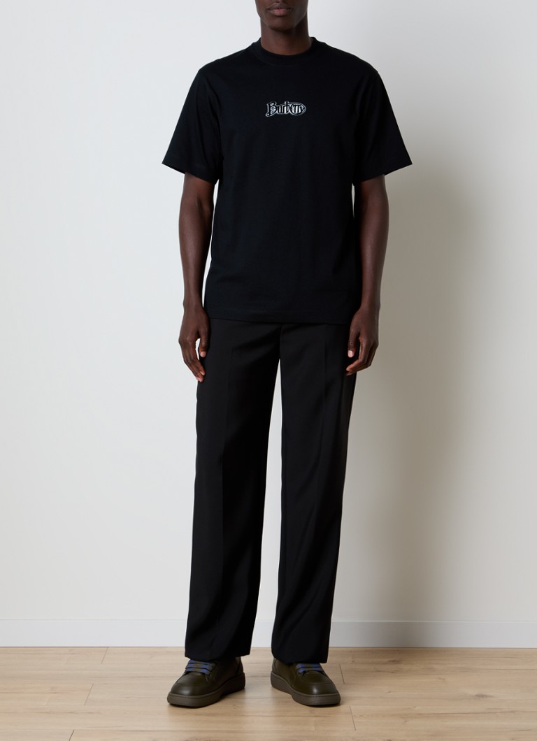Burberry T-krekls ar pūkaina logotipa apdruku