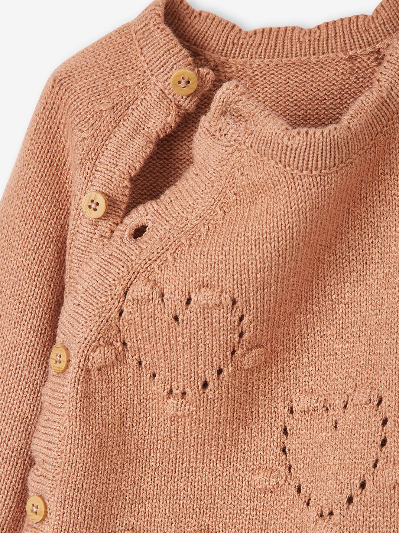 Pull brassière bébé naissance noisette