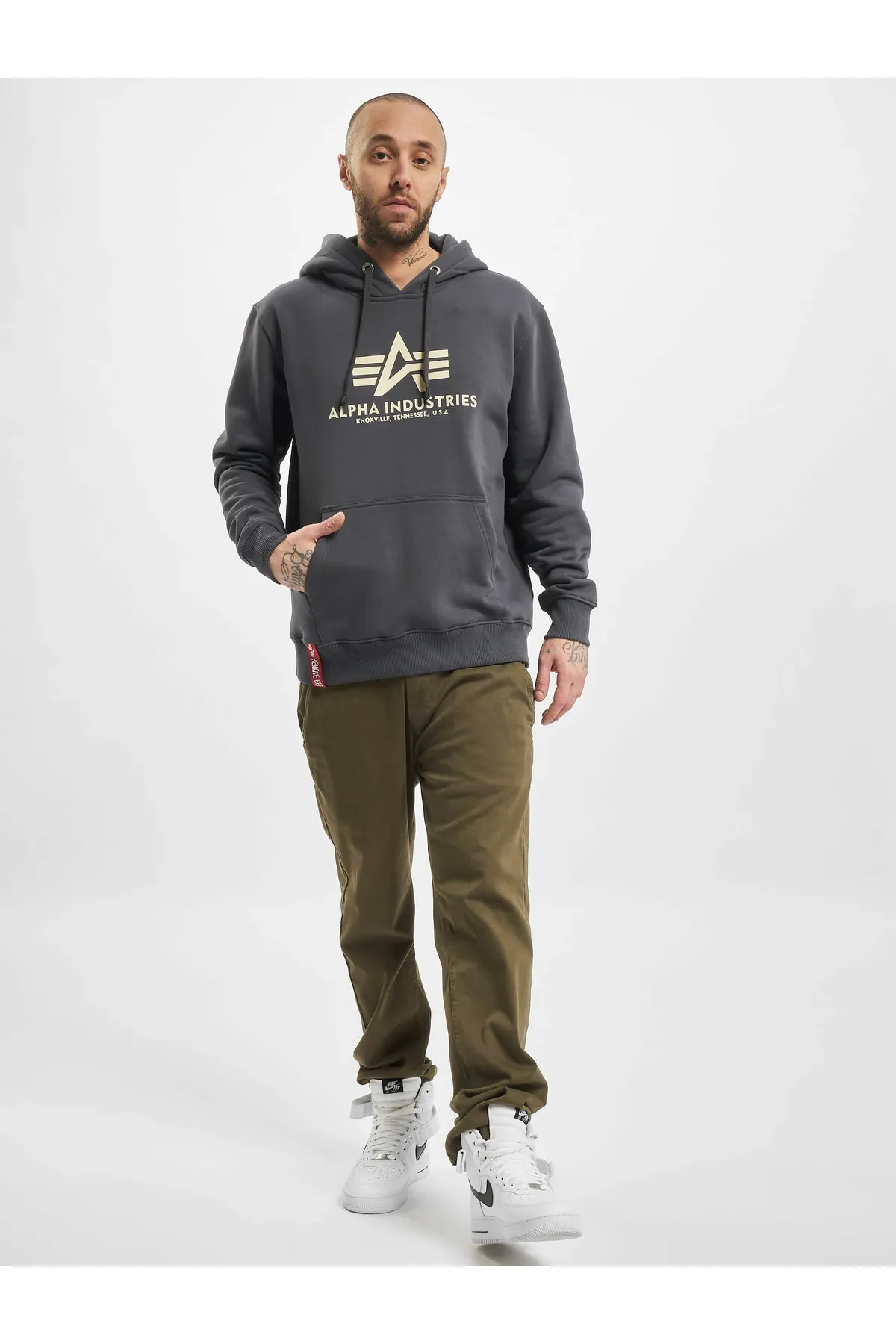 Alpha Industries  Sweatshirt - Grau - Regular Fit