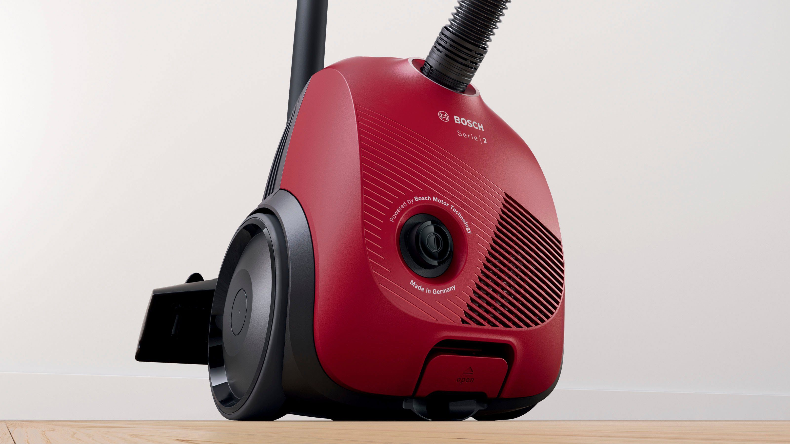 BOSCH Bodenstaubsauger BGLS2LR1H, 600 W, mit Beutel, nachhaltige Materialien, Hygienefilter, rot