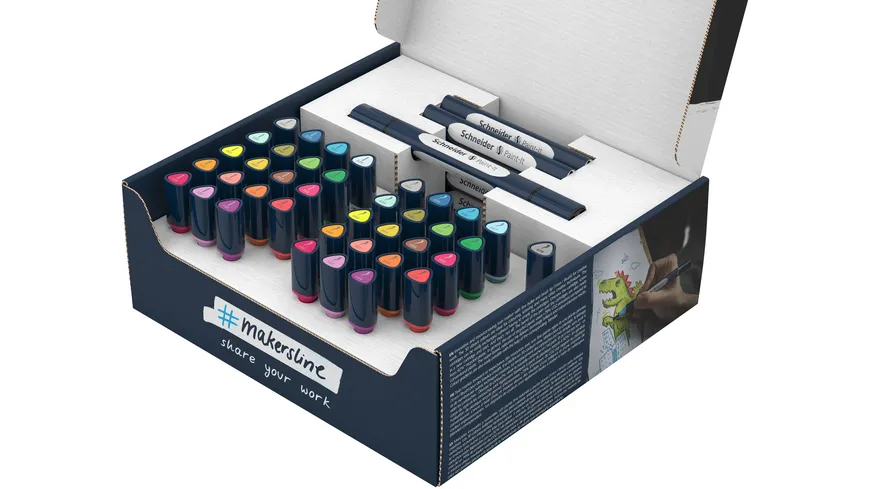 Schneider Twinmarker Paint-It 040 brush+round 52teilig