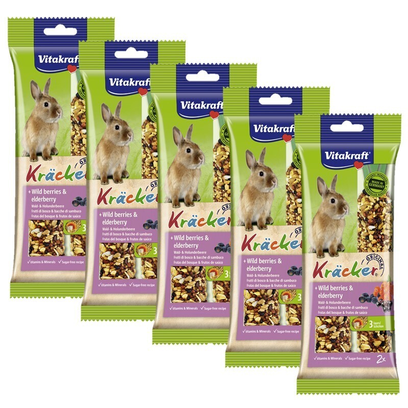 Vitakraft Snacks Vitakraft Kräcker Zwergkaninchen 5x2er Wald- & Holunderblüte