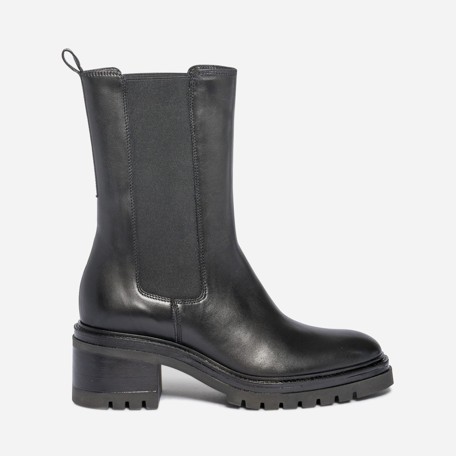 Chelsea boots TEXTO noir éco-conçu en cuir