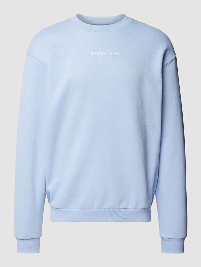 Sweatshirt mit überschnittenen Schultern in hellblau