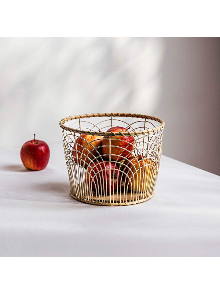Homla Obstkorb ''Heron'' in Creme/ Hellbraun - (H)25 x Ø 18 cm günstig kaufen onesize