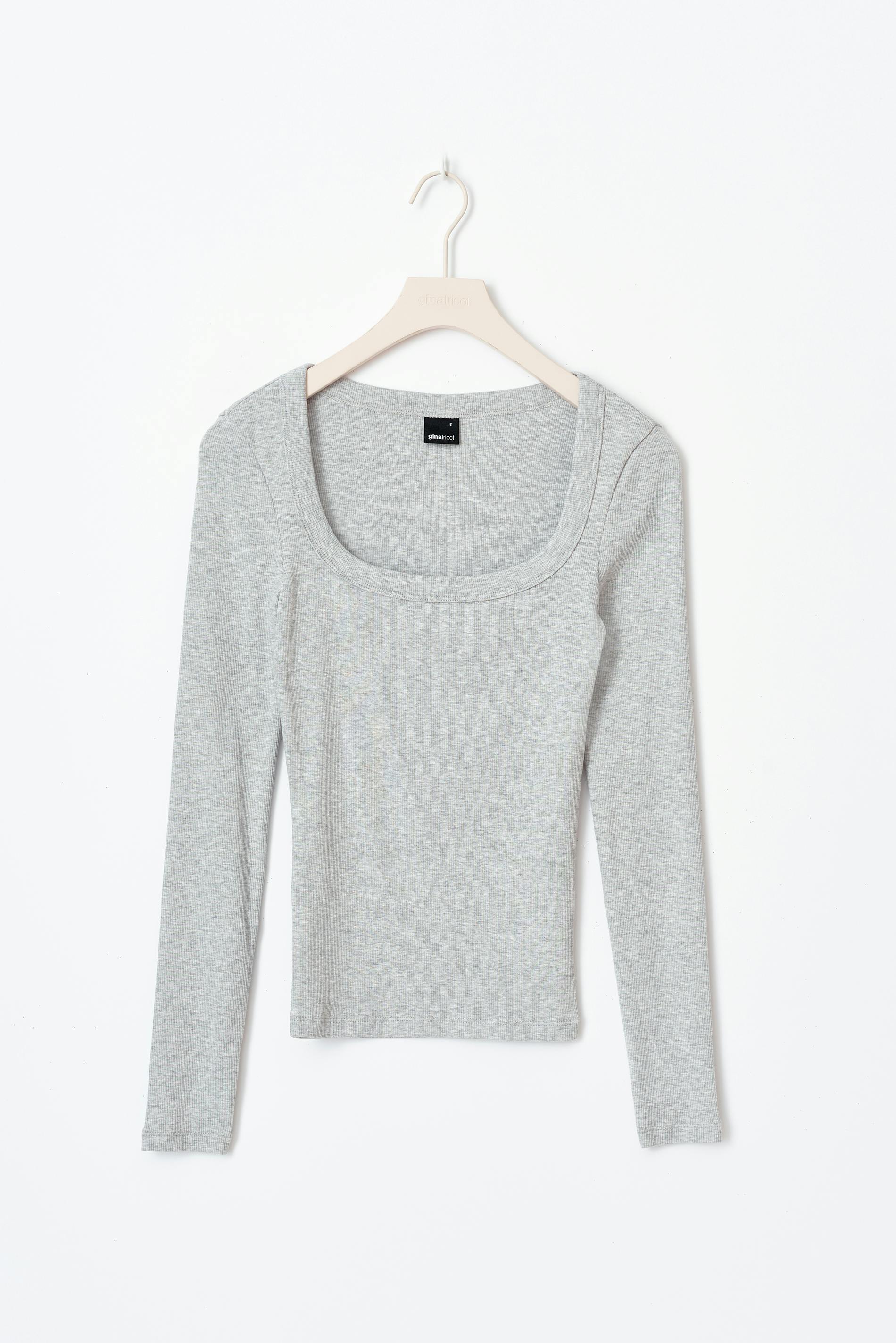 Rib long sleeve top