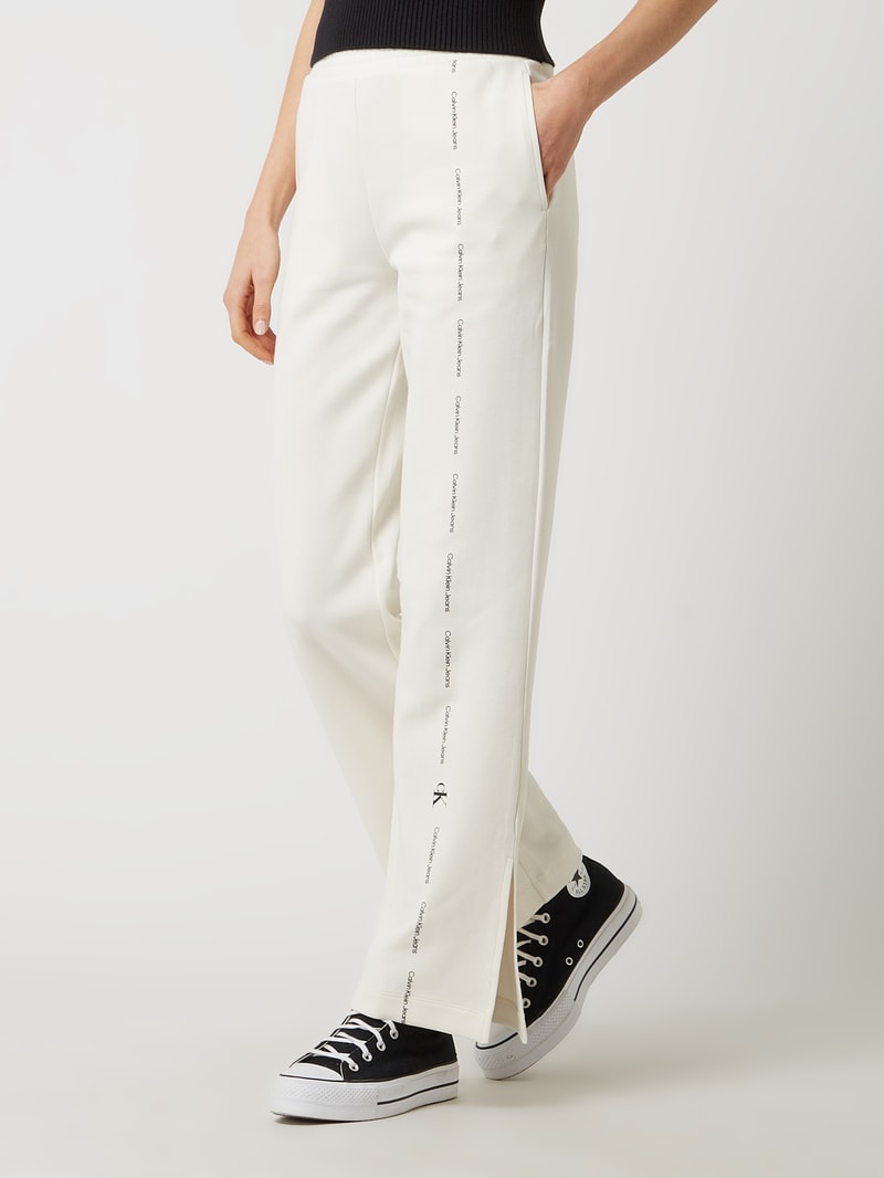 Sweathose mit Logos in beige