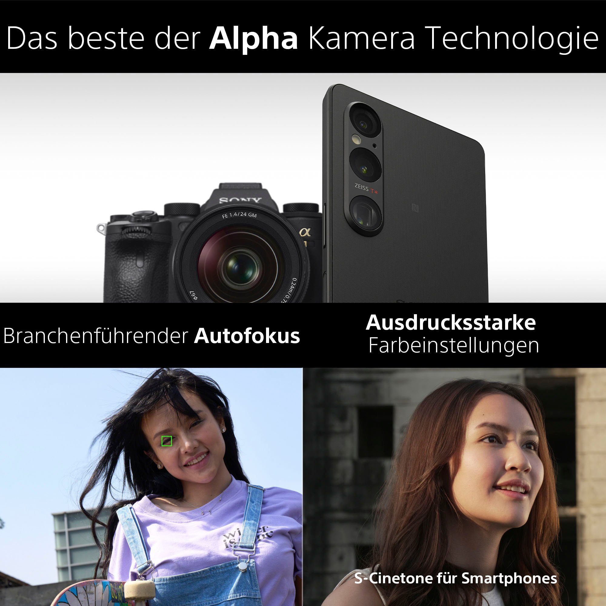 Sony XPERIA 1V Smartphone (16,5 cm/6,5 Zoll, 256 GB Speicherplatz, 52 MP Kamera)