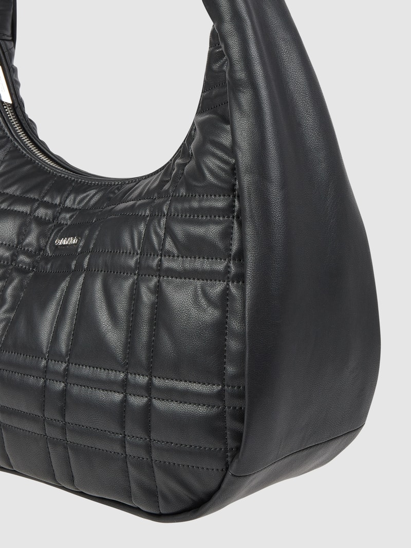 Hobo Bag in Leder-Optik in schwarz