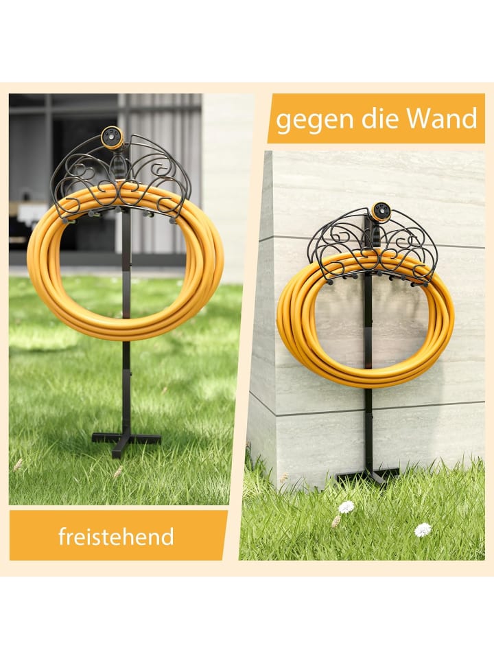 COSTWAY Schlauchhalter in Schwarz günstig kaufen onesize