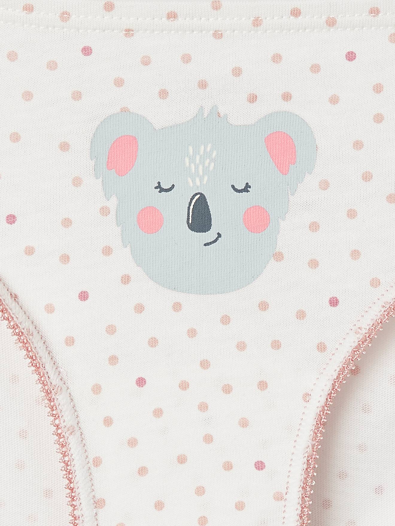 Vertbaudet 7er-Pack Mädchen Slips mit Tiermotiven Oeko-Tex - weiß