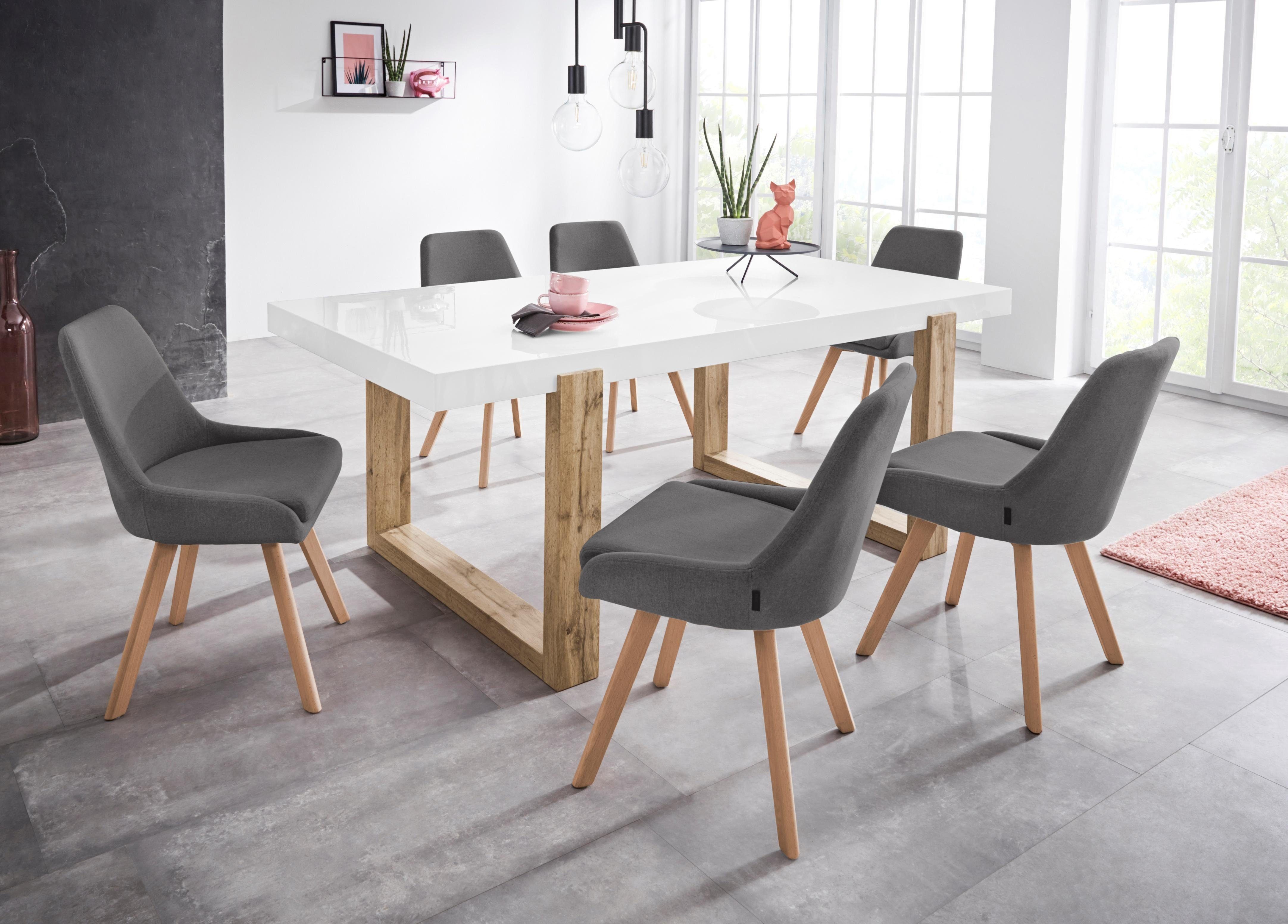 INOSIGN Esszimmerstuhl Dilla (Set, 2 St), im 1er und 2er Set erhältlich, aus Webstoff Bezug, Sitzhöhe 48 cm