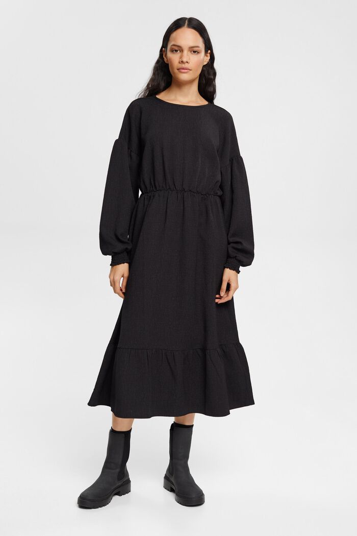 Midikleid mit Volants, LENZING™ ECOVERO™