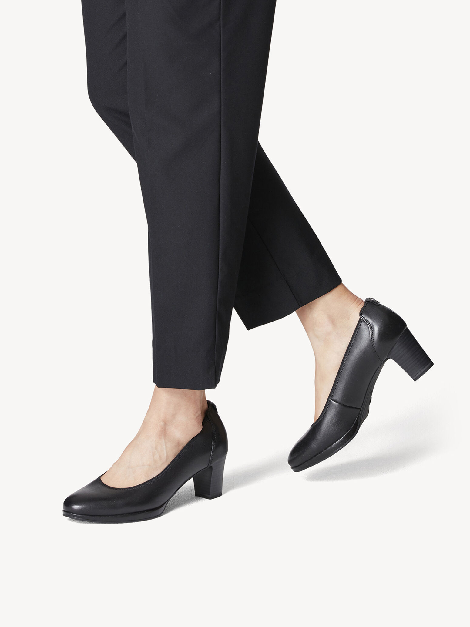 Escarpin en cuir - noir