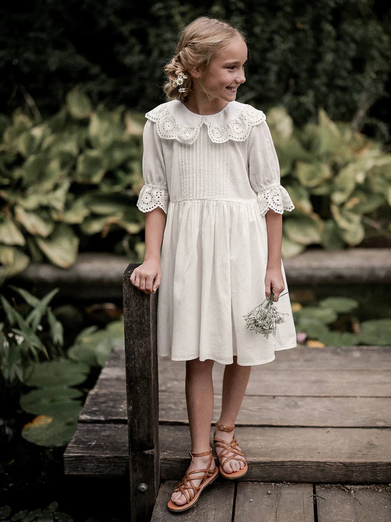 Cyrillus Festliches Mädchen Kleid ADELINE CYRILLUS - weiß