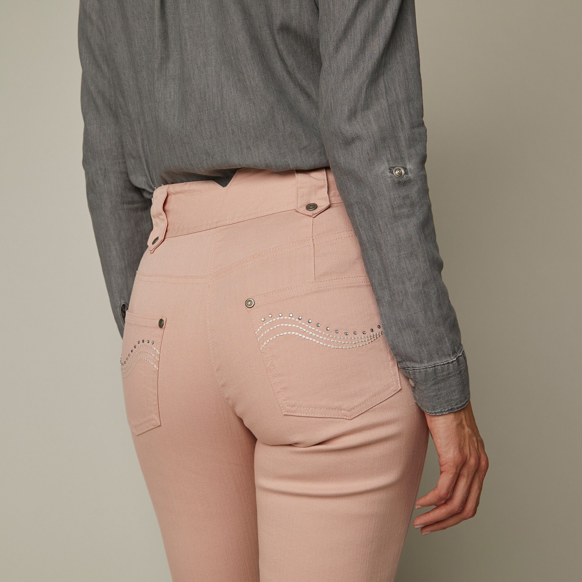 Pantalon droit taille haute