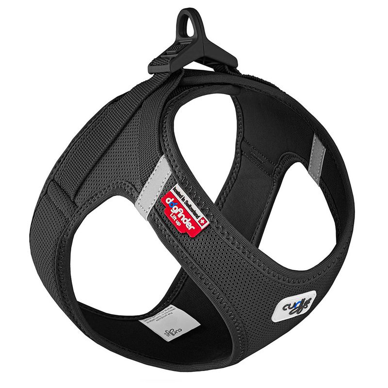 Curli Vest Geschirr Clasp Air-Mesh - schwarz