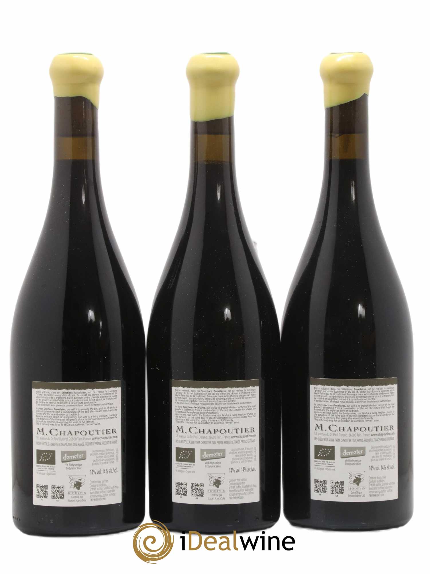 Hermitage Ermitage l'Ermite Chapoutier  2016 - Lot de 3 Bouteilles