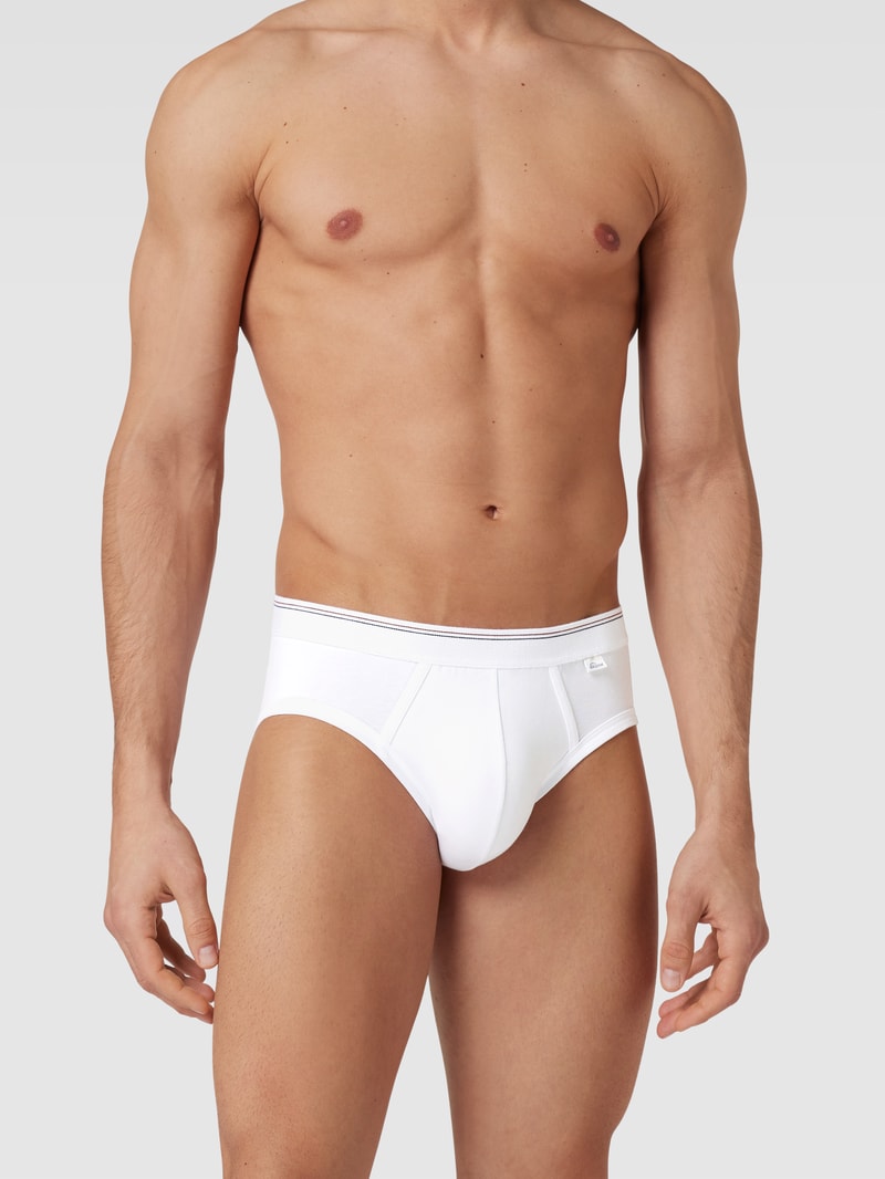 Slip mit Logo-Fähnchen Modell 'REVIVAL' in weiß