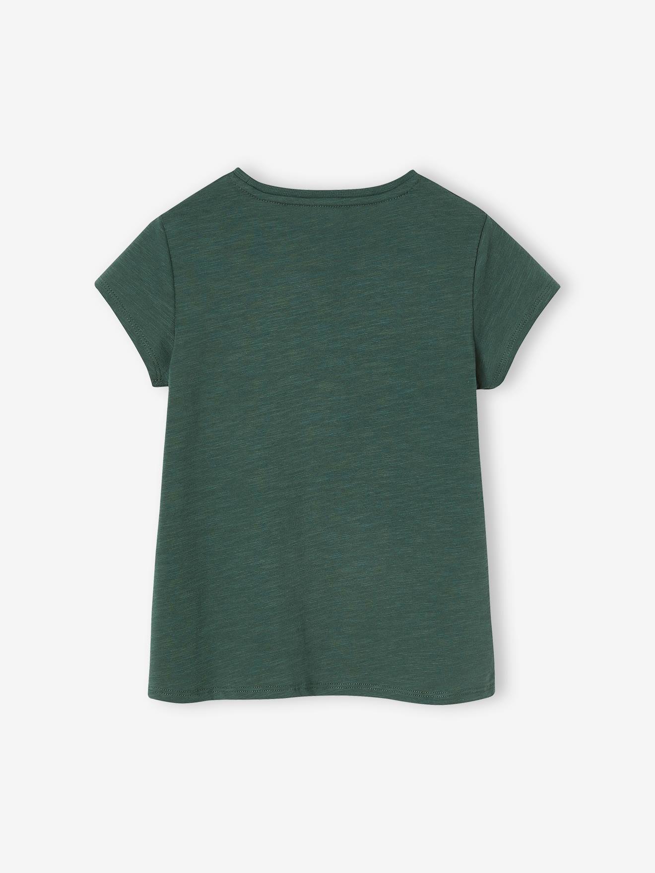 T-shirt de sport Basics fille rayures irisées placées écru