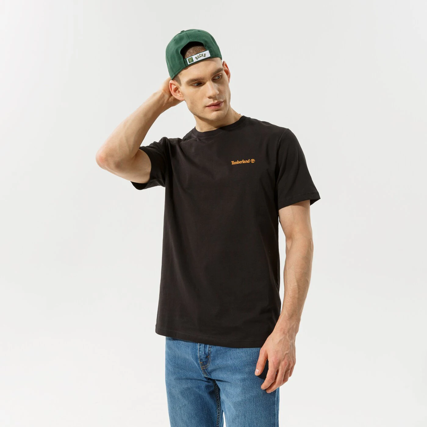 TIMBERLAND T-SHIRT SMALL LOGO PRINT Schwarz