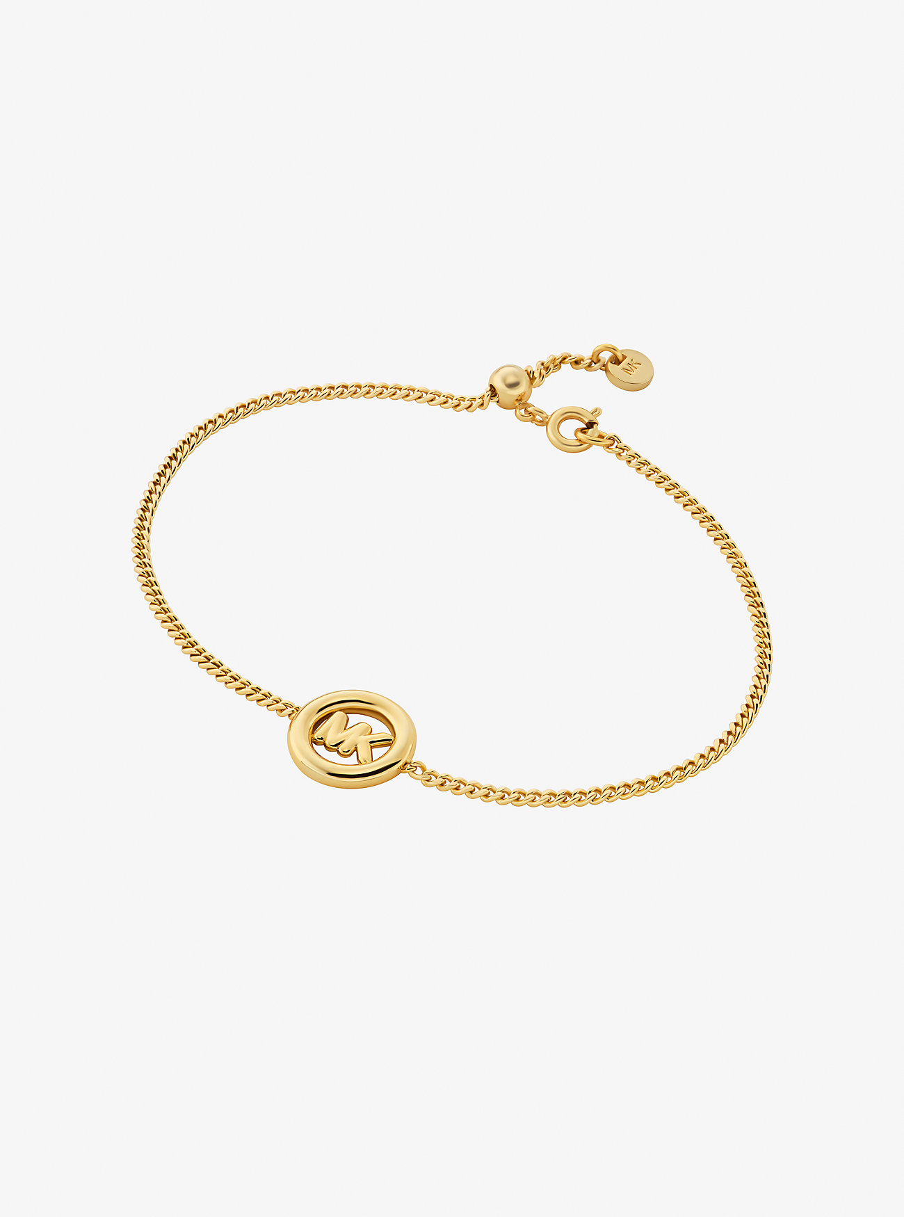 Logo Charm Slider Bracelet - GOLD