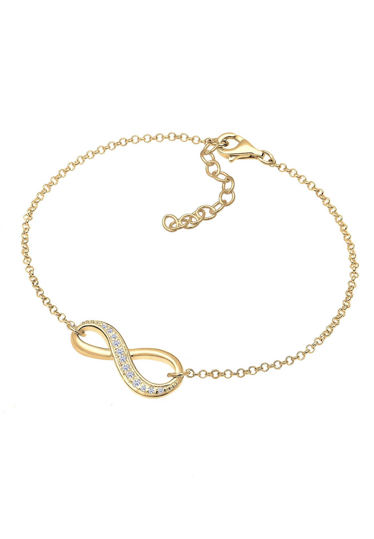Elli Damen-Ohrring mit Unendlichkeitssymbol und Zirkonia-Kristallen aus 925er Sterlingsilber