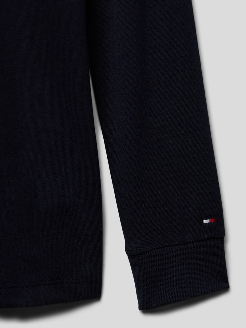 Longsleeve mit Label-Detail in marineblau
