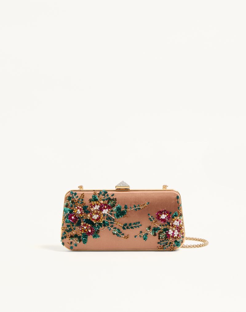 Carry Secrets Bolsa de Cetim com Bordado Floral