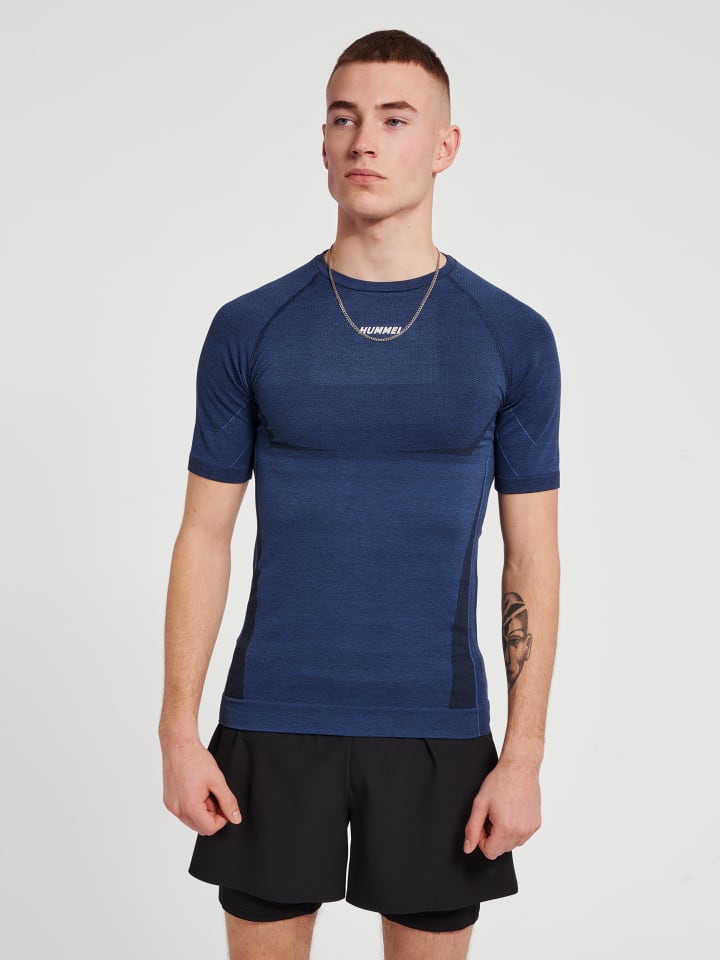 Hummel Hummel T-Shirt Raglanärmel Hmlte Mike Multisport Herren in INSIGNIA BLUE/BLACK MELANGE günstig kaufen XL