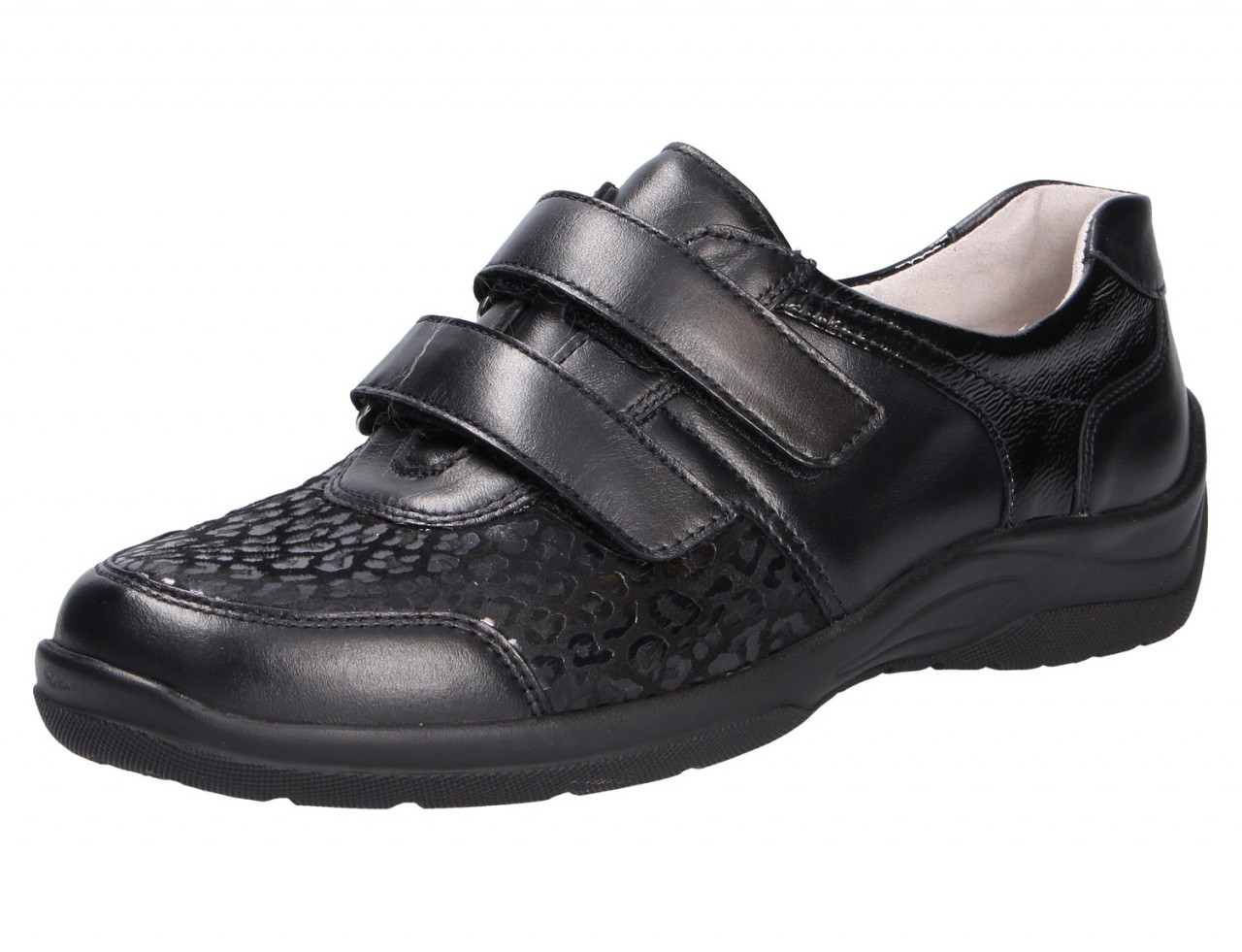 WALDLÄUFER Komfort Slipper schwarz 312H01