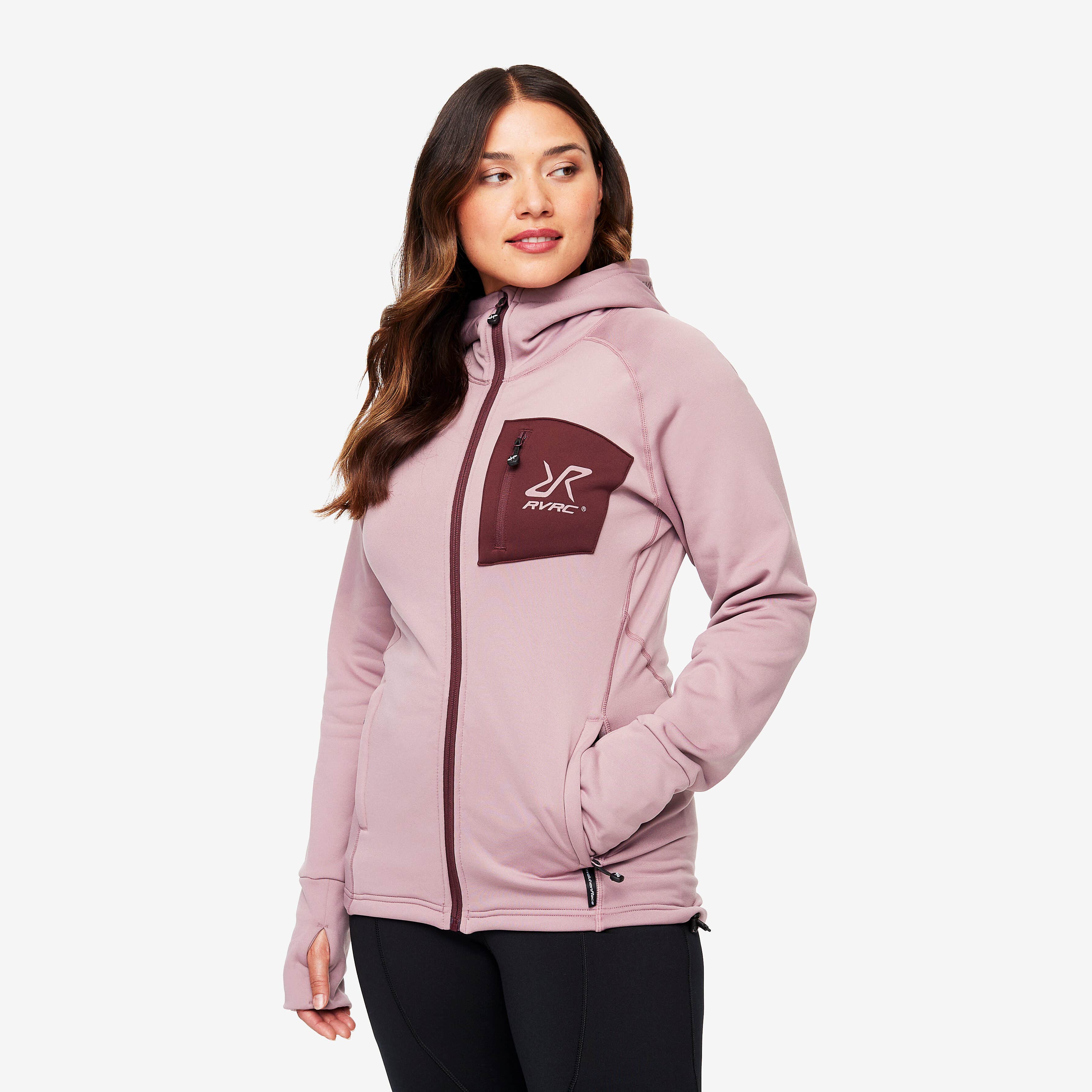 Illusion Hoodie Femme Dusty Mauve