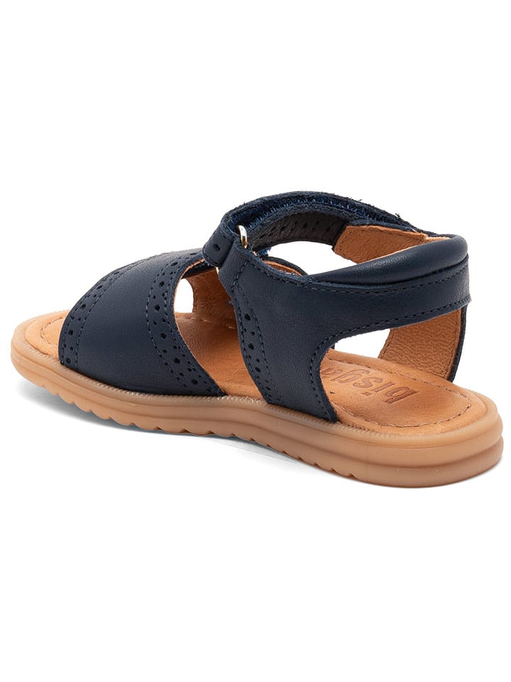 bisgaard Leder-Sandalen in Dunkelblau günstig kaufen